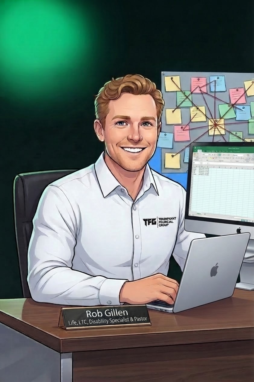 Illustrated portrait of Rob Gillen